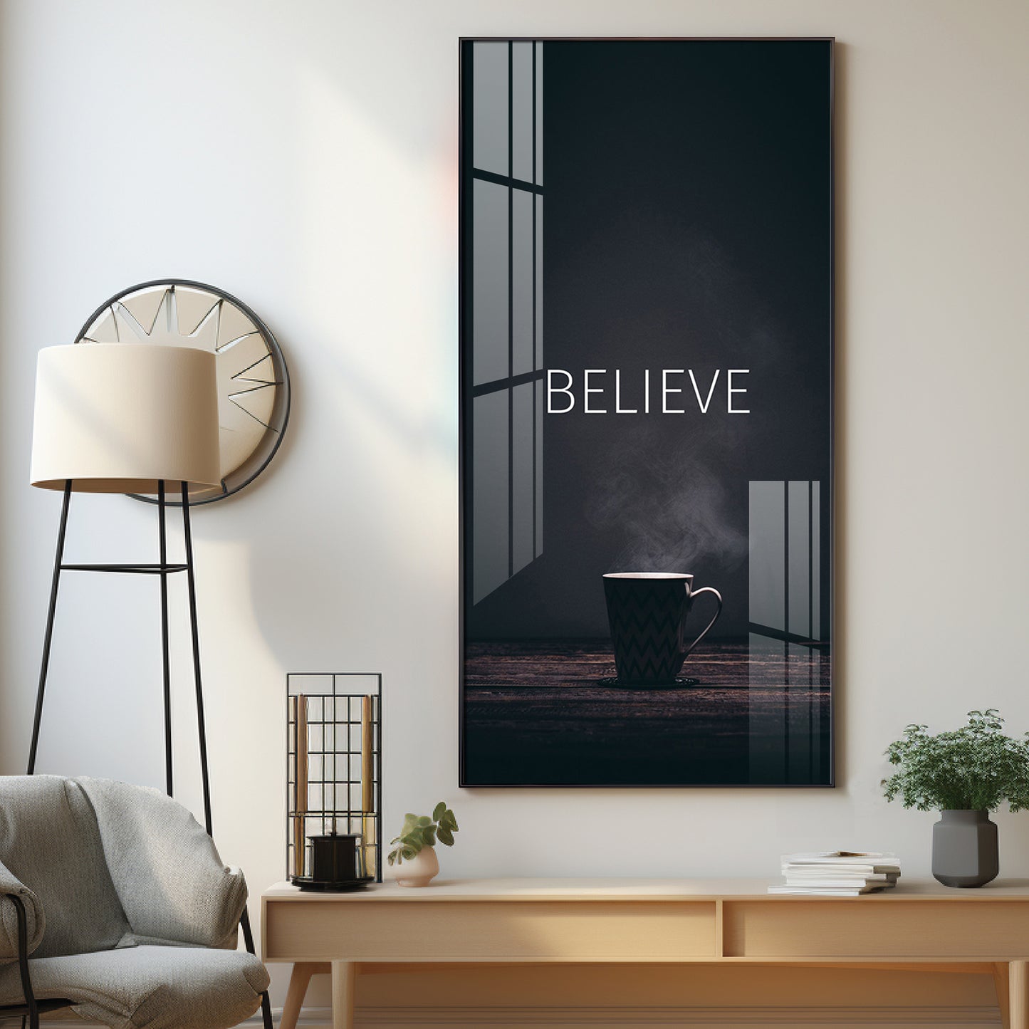 Believe Premium Acrylic Vertical Wall Art