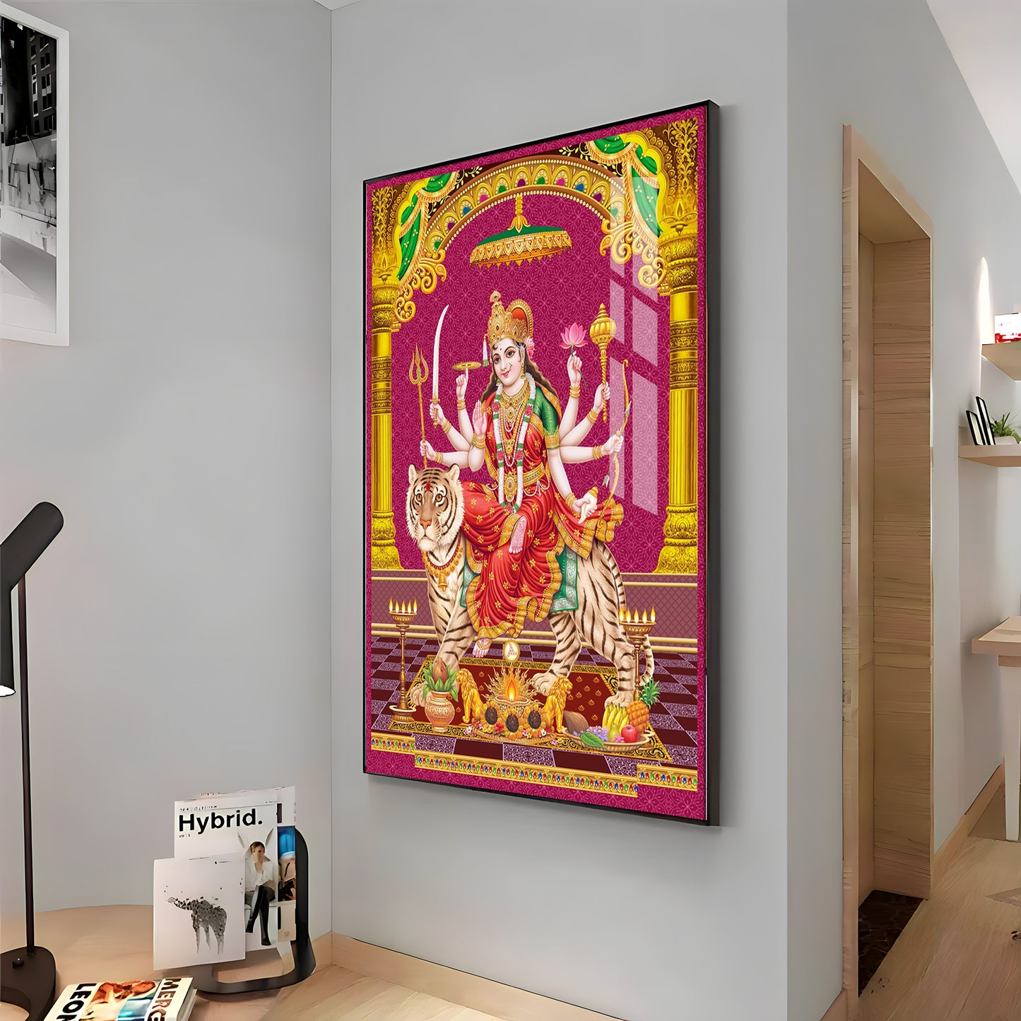 Maa Durga Spirit Premium Acrylic Vertical Wall Art