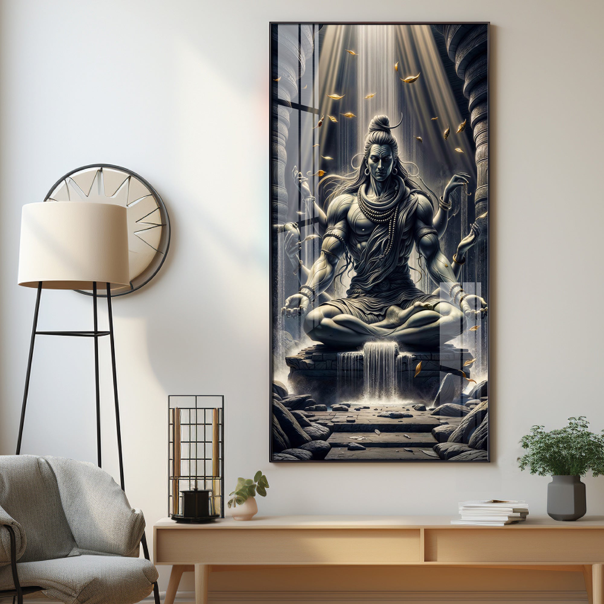 Shiv Sadhana Premium Acrylic Vertical Wall Art