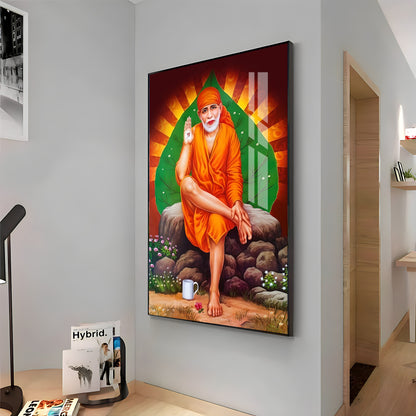 Sri Sai's Blessing Premium Vertical Acrylic Wall Art