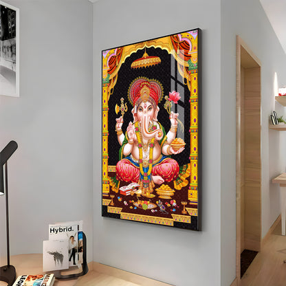 Divine Ganesh Serenity Premium Acrylic Vertical Wall Art
