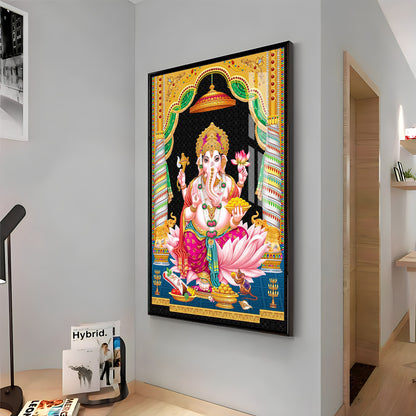 Divine Ganesh Serenity Premium Acrylic Vertical Wall Art