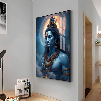 Sacred Vision Of Lord Shiva Premium Acrylic Wall Art