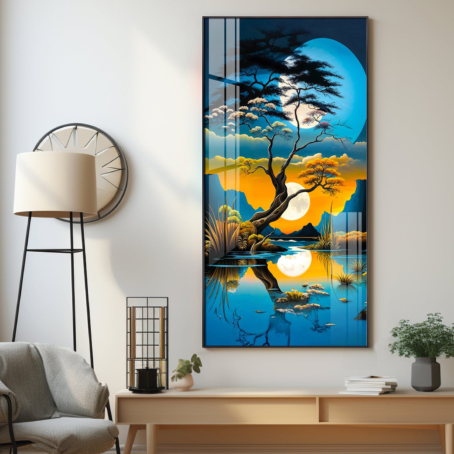 Sunset Serenity Premium Acrylic Vertical Wall Art