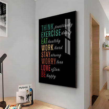 Motivational Quotes Premium Acrylic Vertical Wall Art