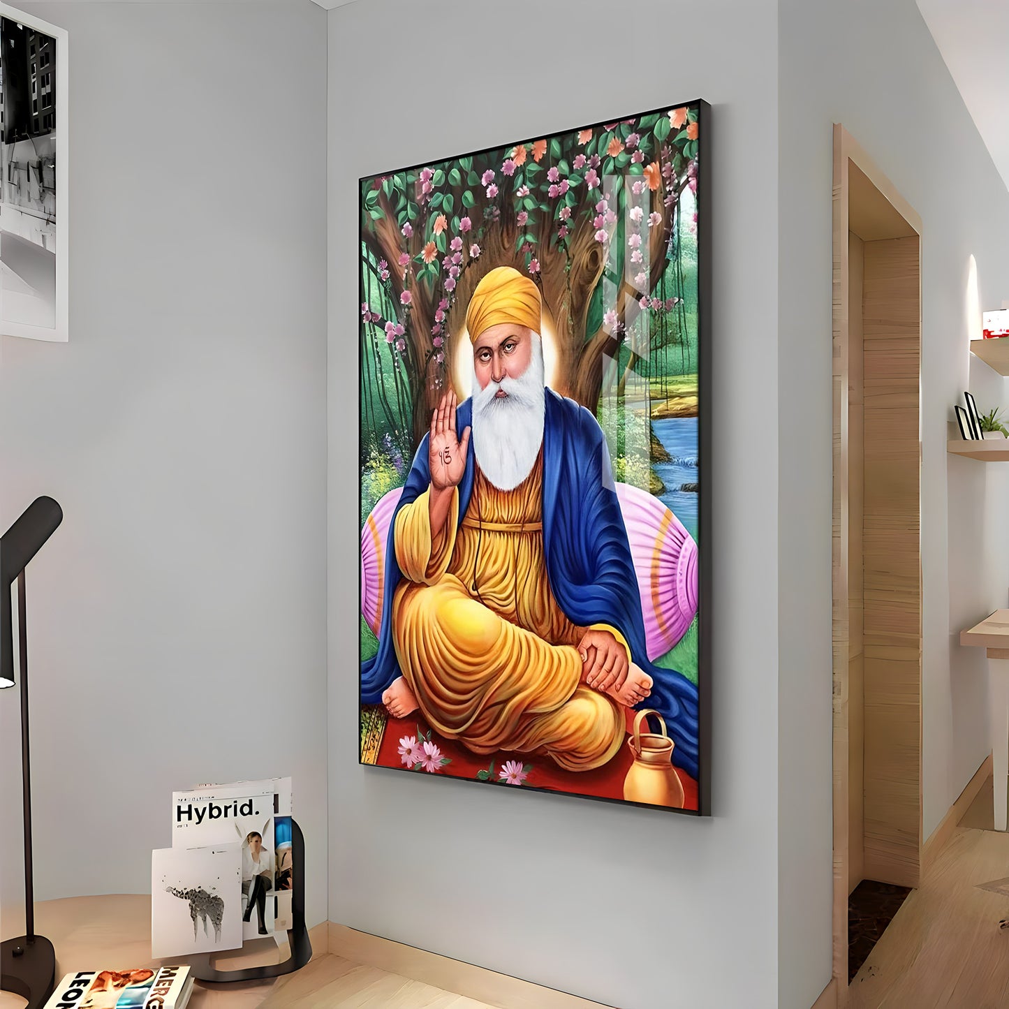 Meditative Guru Ji Premium Vertical Acrylic Wall Art