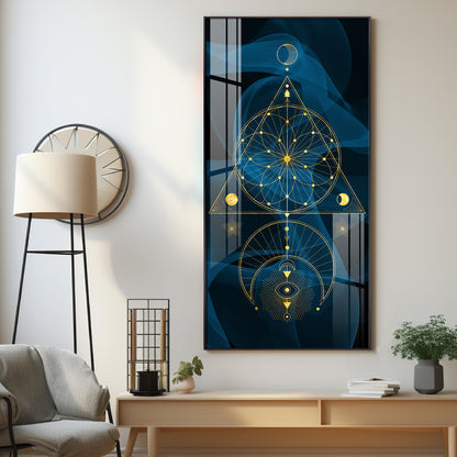 Modern Minimalist Geometric Premium Acrylic Vertical Wall Art