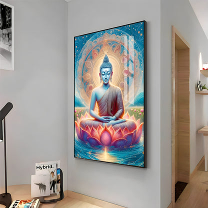 Dharvika buddha Premium Acrylic Vertical Wall Art