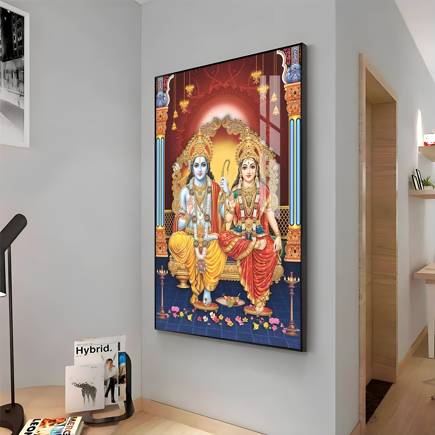 Sita Ram Premium Acrylic Vertical Wall Art