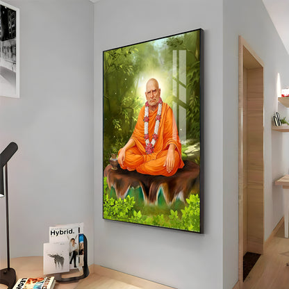 Contemplation Shri Swami Samartha Premium Vertical Acrylic Wall Art