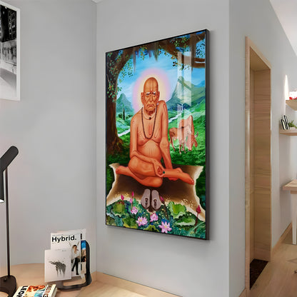 Elegance Of Shri Swami Samartha Premium Vertical Acrylic Wall Art