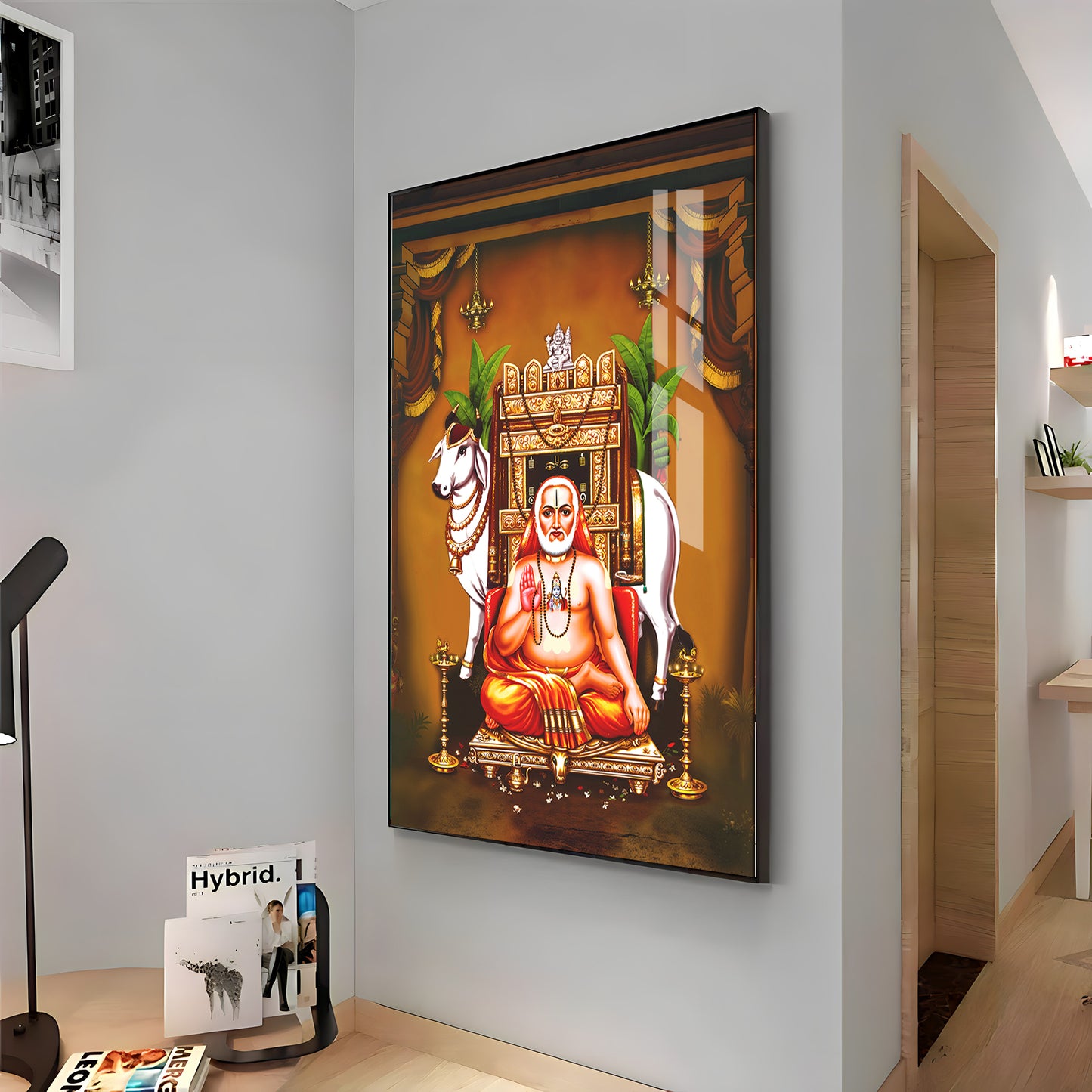 Sri Raghavendra Swamy Premium Acrylic Vertical Wall Art