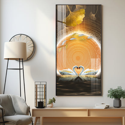 The Swan Portrait Premium Acrylic Vertical Wall Art