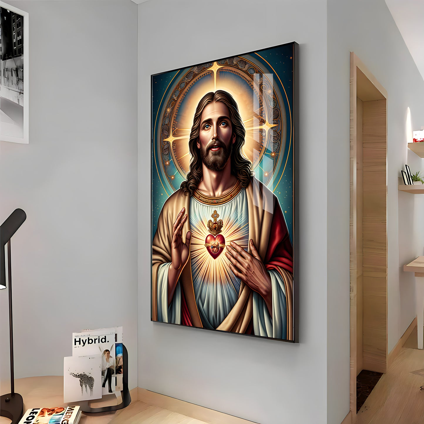 Christ's Heart Masterpiece Premium Acrylic Vertical Wall Art