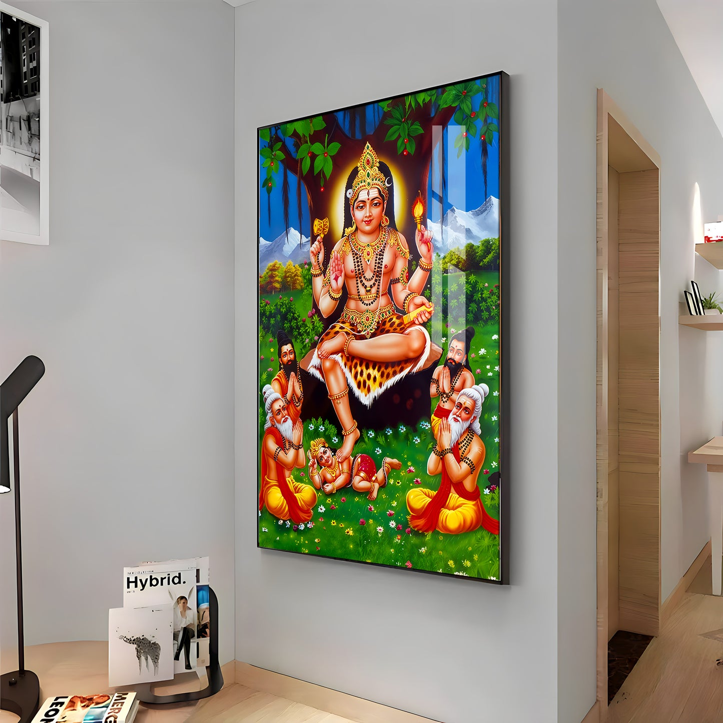 Lord Dakshinamurthy Premium Acrylic Vertical Wall Art