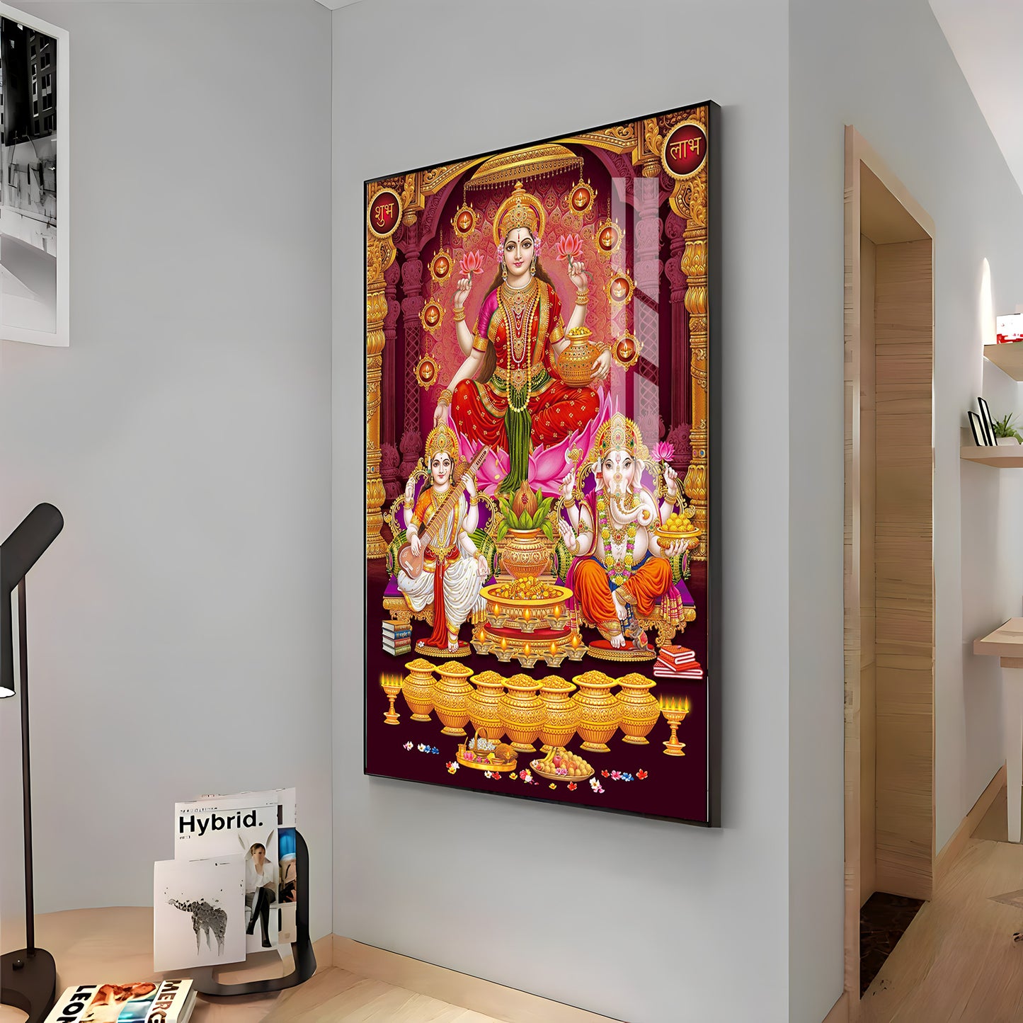 Laxmi's Sacred Serenity Premium Acrylic Vertical Wall Art