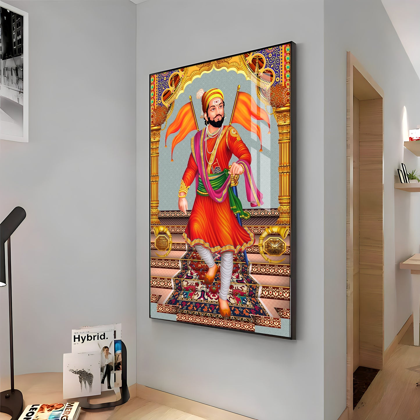 Divine Chhatrapati Shivaji Maharaj Premium Acrylic Vertical Wall Art