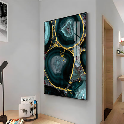 Abstract Art Agate Stone Premium Acrylic Vertical Wall Art