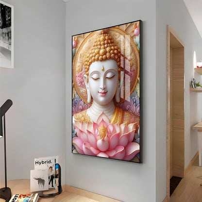 Tranquil Buddha Premium Vertical Acrylic Wall Art