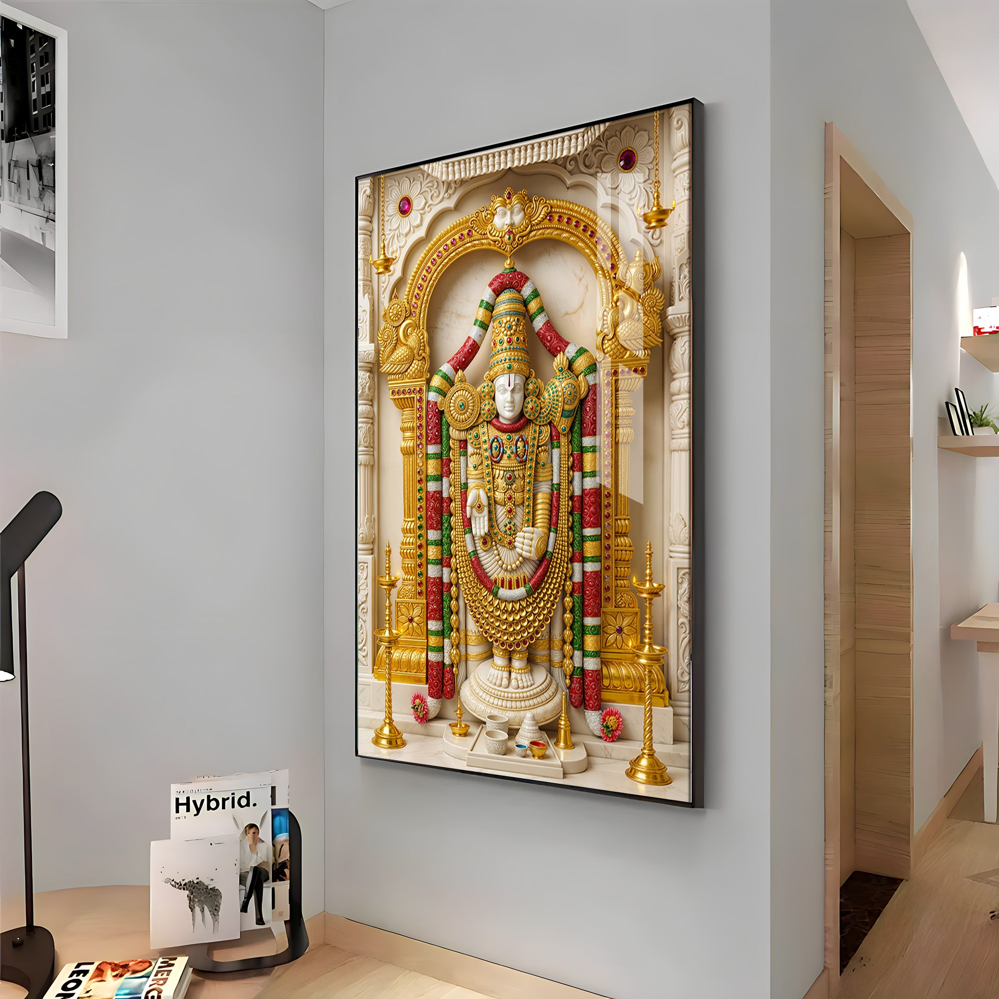 Divine Shree Venkateswara Premium Acrylic Vertical Wall Art