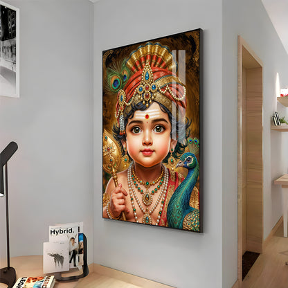 Little Murugan Ji Premium Acrylic Vertical Wall Art