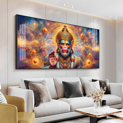 Divine Bajarang Bali Premium Acrylic Horizontal Wall Art
