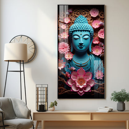 Enlightened Buddha Essence Premium Acrylic Vertical Wall Art