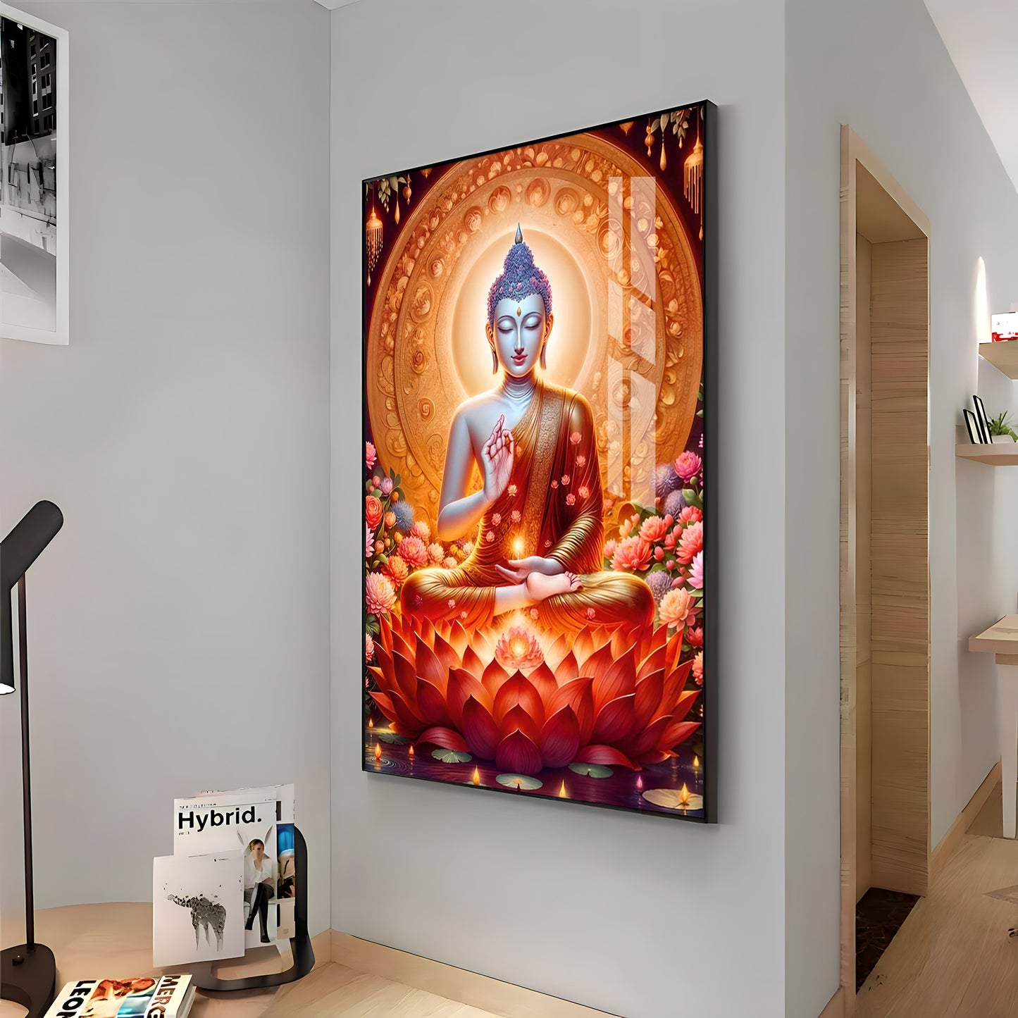 Peaceful Buddha Premium Acrylic Vertical Wall Art