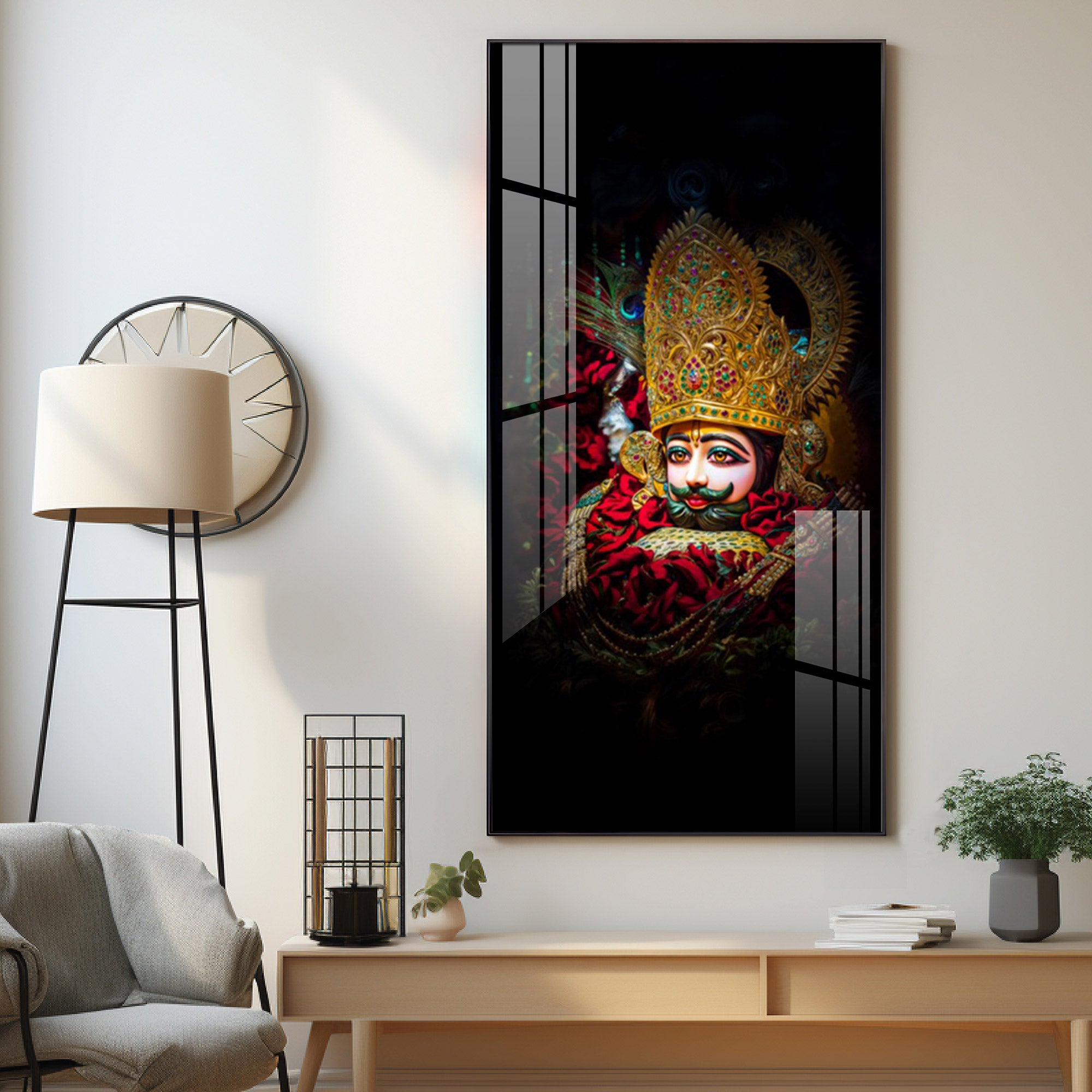 Khatu Shyam Ji Premium Acrylic Vertical Wall Art