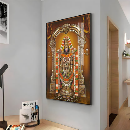 Majestic Lord Tirupati Balaji Premium Vertical Acrylic Wall Art