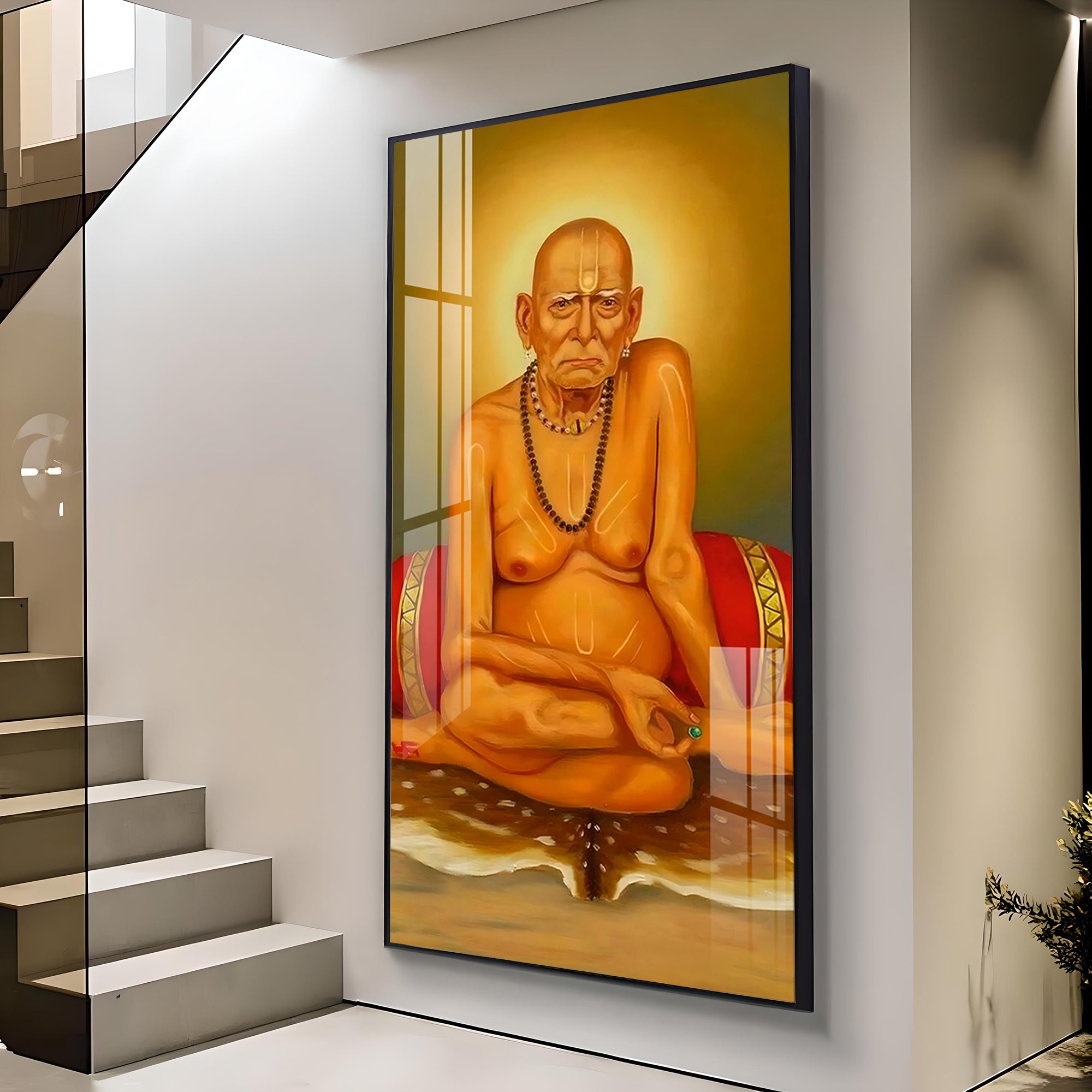 Cornice Portafoto Zig Zag Swami Samarth – Media (24x34 Cm) Per Parete O Tavolo, Con Vetro Acrilico