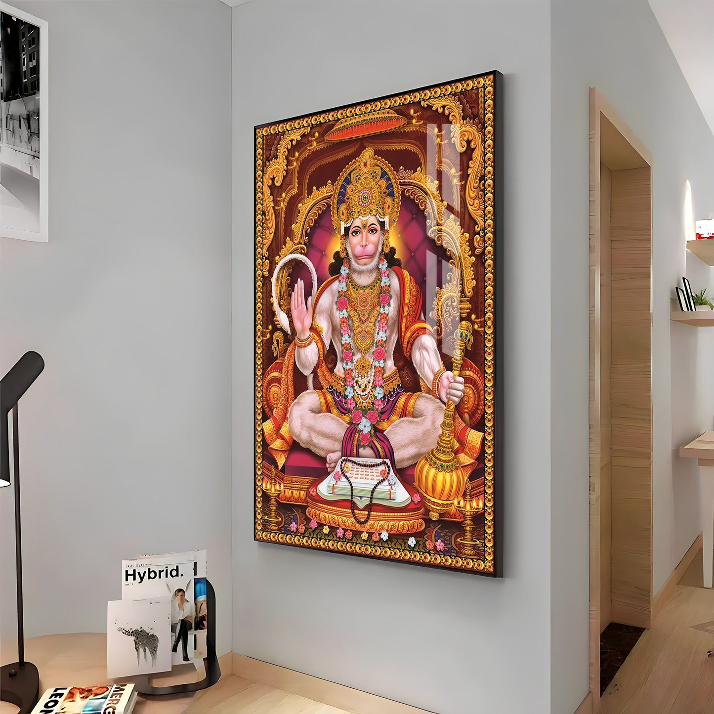 Hanuman's Blessing Premium Vertical Acrylic Wall Art