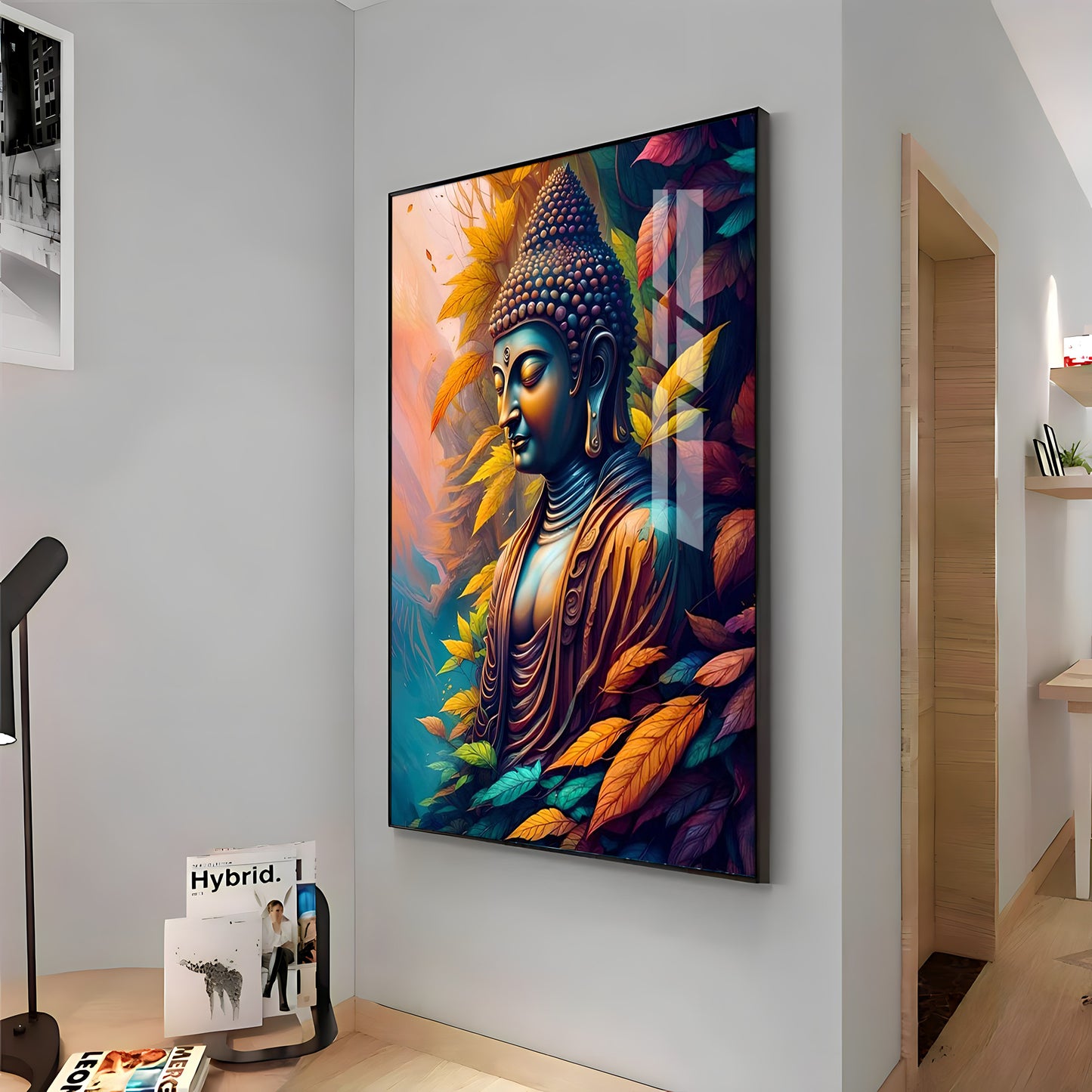 Indianara Buddha Premium Acrylic Vertical Wall Art