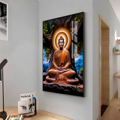 Masstone Buddha Premium Acrylic Vertical Wall Art