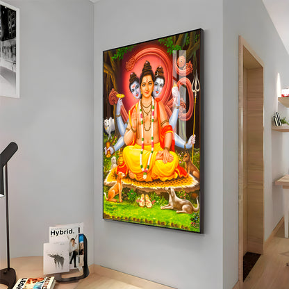 Lord Dattatreya Premium Acrylic Vertical Wall Art