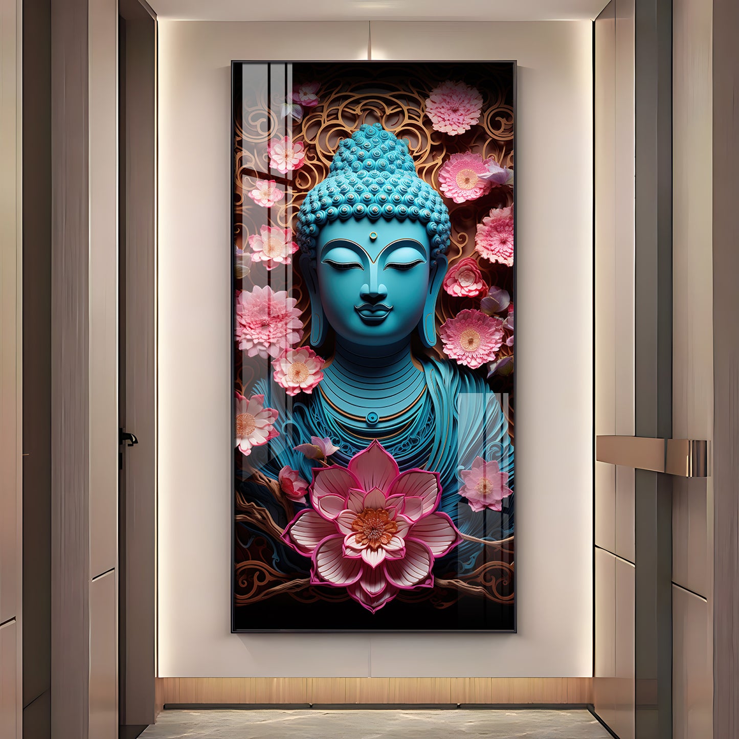 Enlightened Buddha Essence Premium Acrylic Vertical Wall Art