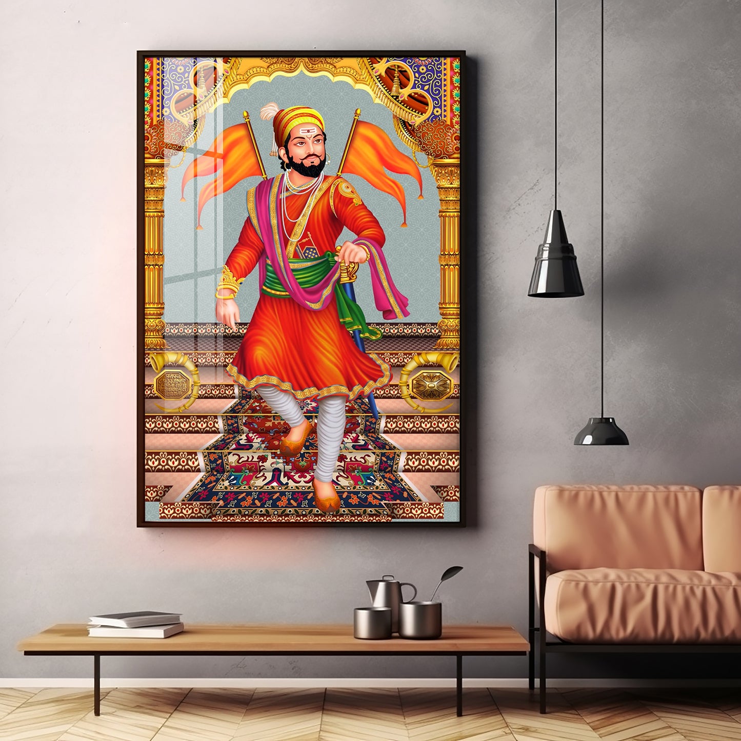 Divine Chhatrapati Shivaji Maharaj Premium Acrylic Vertical Wall Art