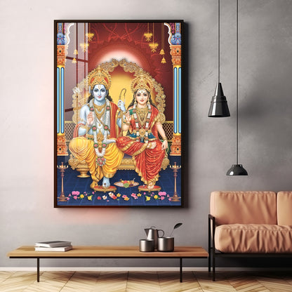 Sita Ram Premium Acrylic Vertical Wall Art