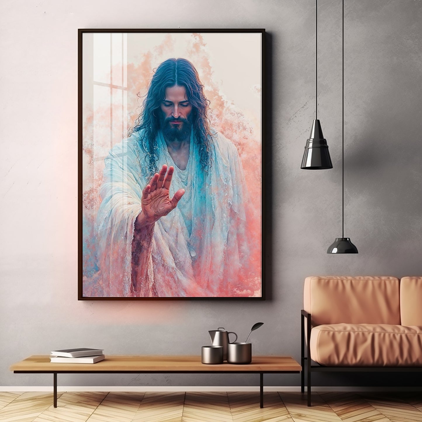 Jesus Christ Blessing Hand Premium Acrylic Wall Art