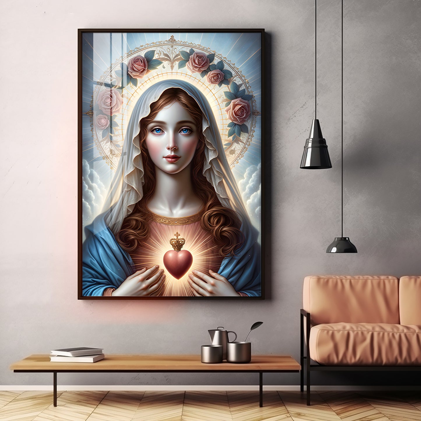 Sacred Heart Serenity Premium Acrylic Vertical Wall Art