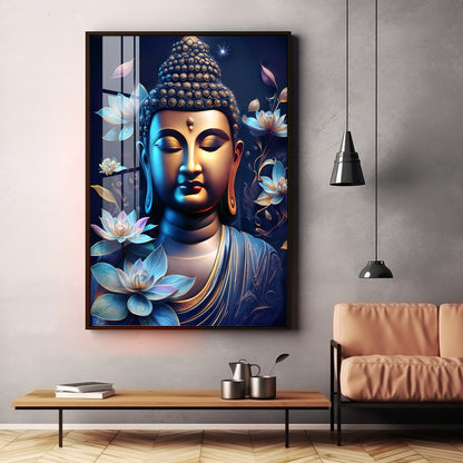 Modern Buddha Premium Acrylic Vertical Wall Art