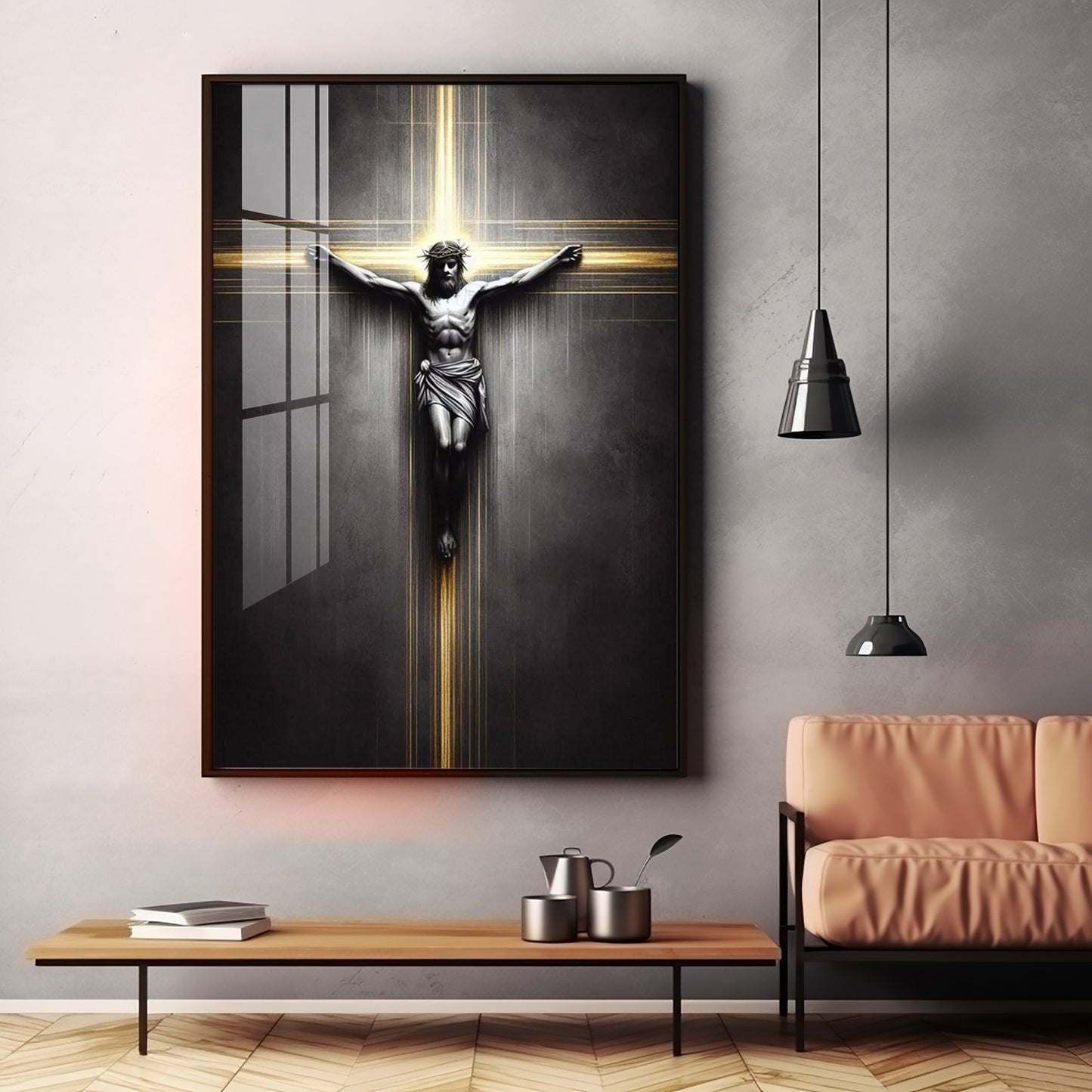 Sacred Crucifixion Premium Acrylic Wall Art