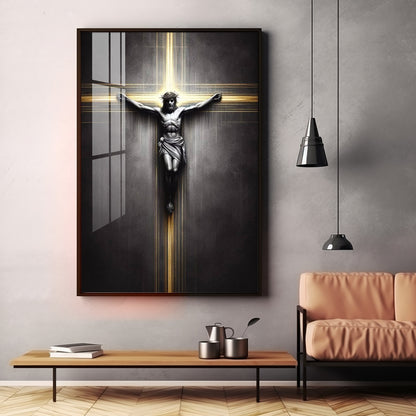 Sacred Crucifixion Premium Acrylic Wall Art