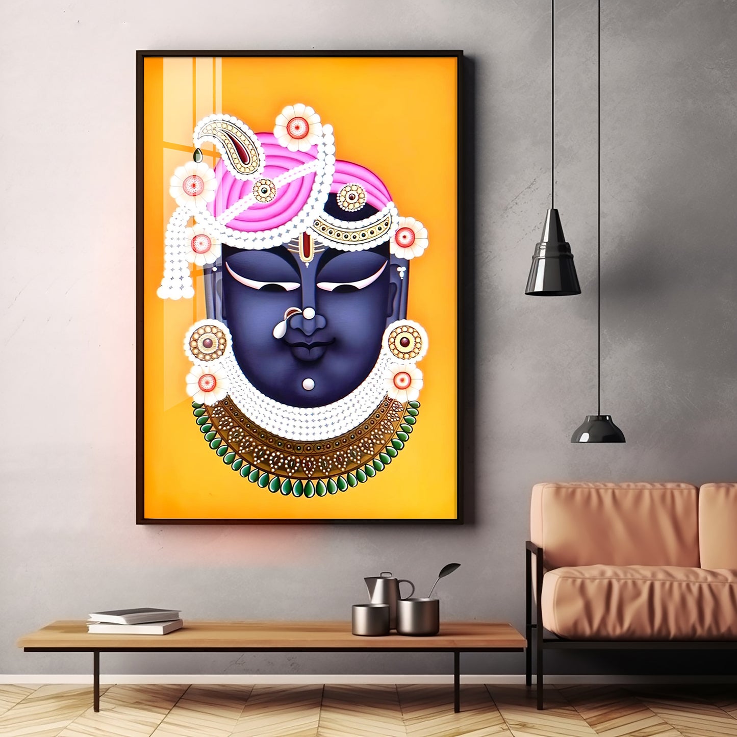 Lord Shreenathji Premium Vertical Acrylic Wall Art