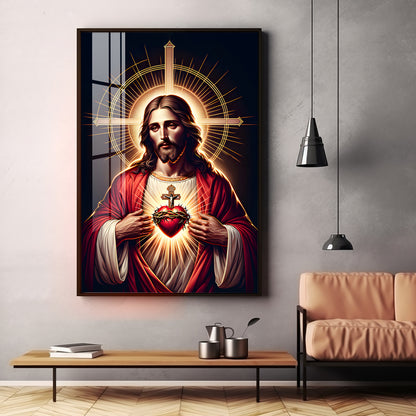 Canvas of Christ's Love Premium Acrylic Vertical Wall Art