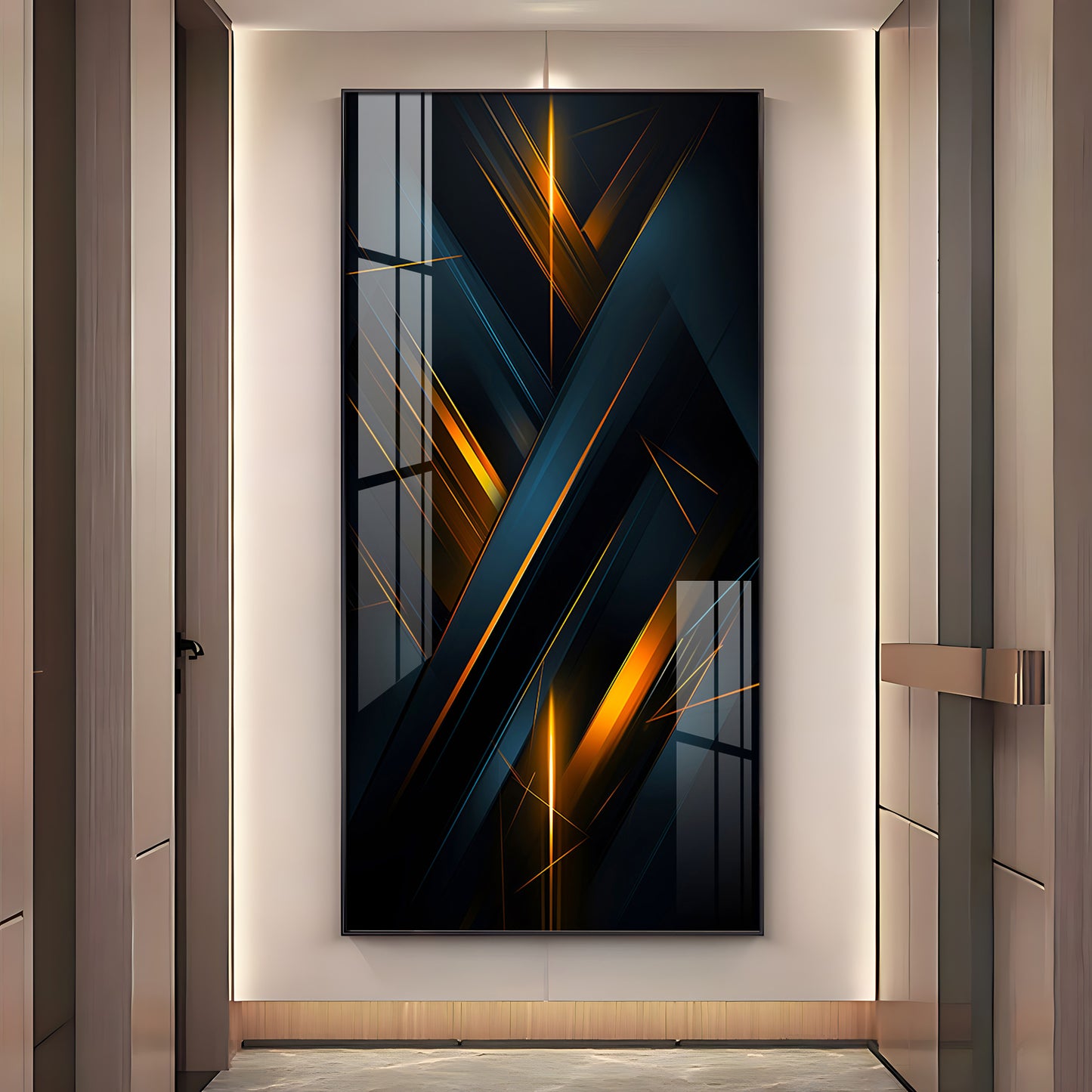 Abstract Modern Design For Entrance Premium Acrylic Vertical Wall Art