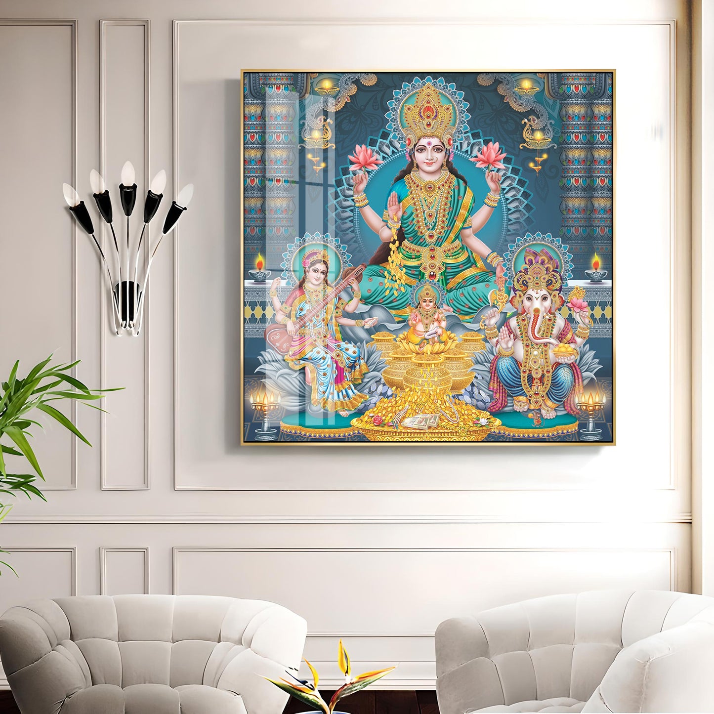Enhanted Deities Blessings Premium Acrylic Square Wall Art
