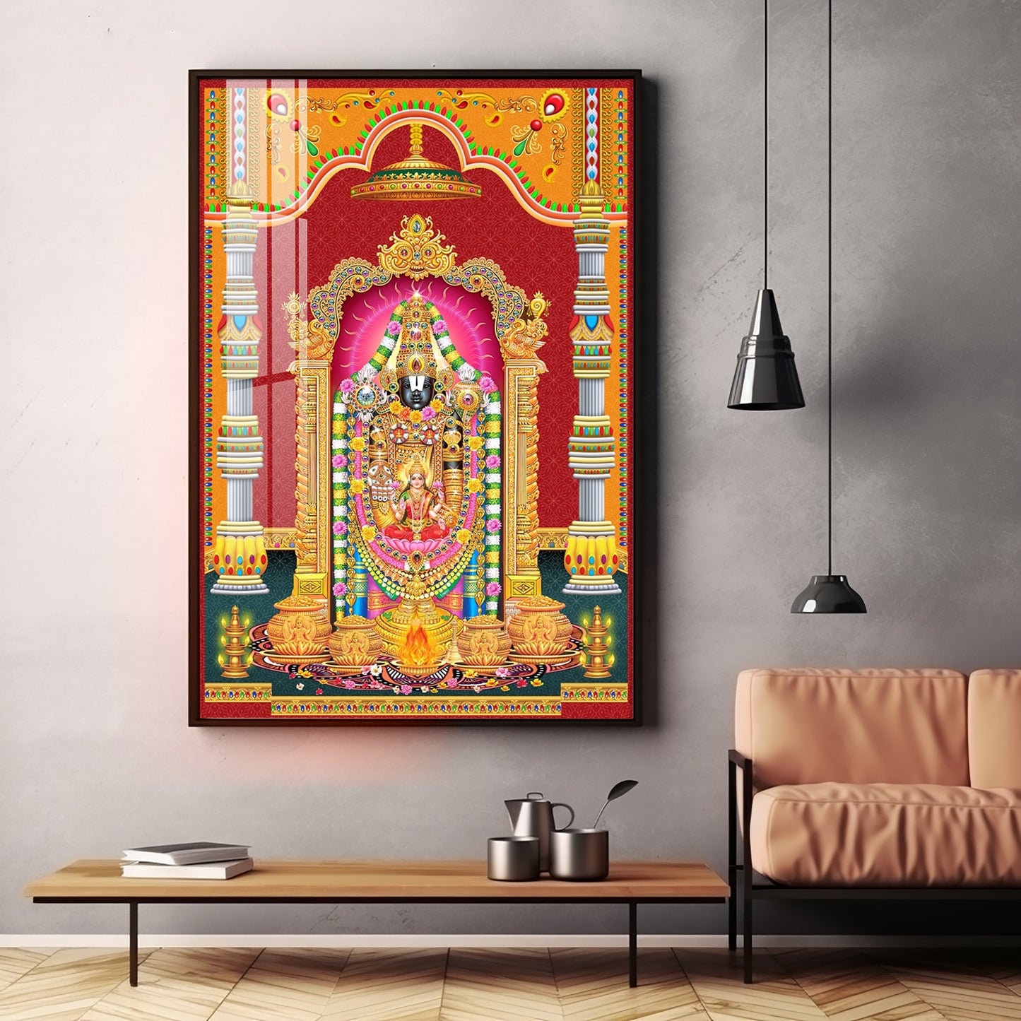 Narayana Blessing Premium Acrylic Vertical Wall Art