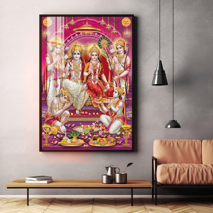 Ram Sita Darbar Premium Acrylic Vertical Wall Art