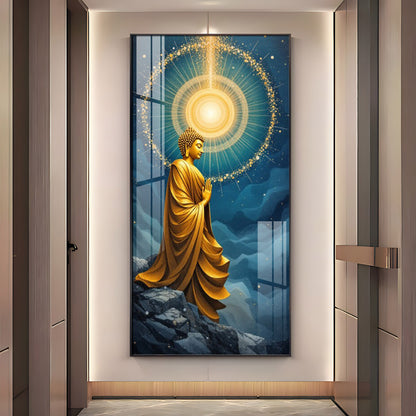 The Buddha's Haven Premium Acrylic Vertical Wall Art